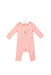 A Pink Long Sleeve Jumpsuits from La Compagnie des Petits in size 3-6M for girl. (Front View)