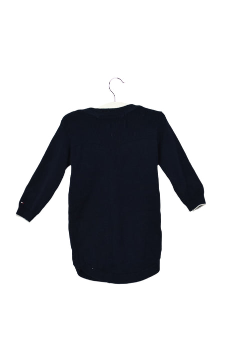A Navy Long Sleeve Dresses from Tommy Hilfiger in size 6-12M for girl. (Back View)