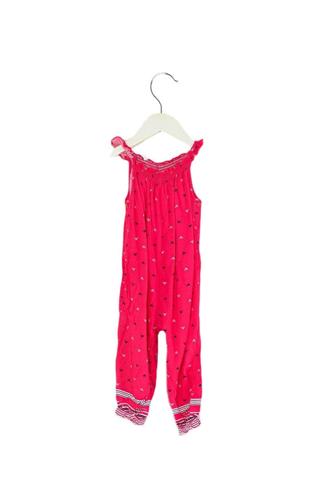 A Pink Sleeveless Jumpsuits from Armani in size 12-18M for girl. (Back View)