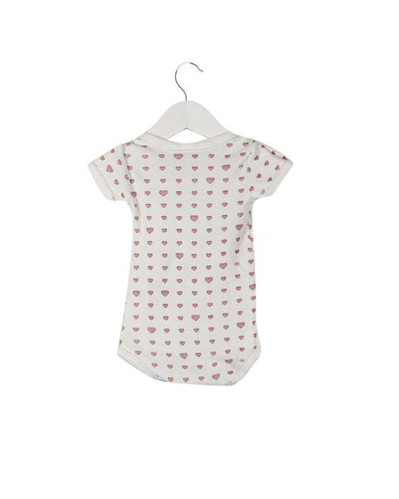 A White Bodysuits from Petit Bateau in size 3-6M for girl. (Back View)