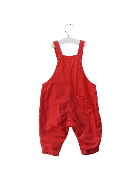 A Red Long Overalls from Seed in size 3-6M for boy. (Back View)