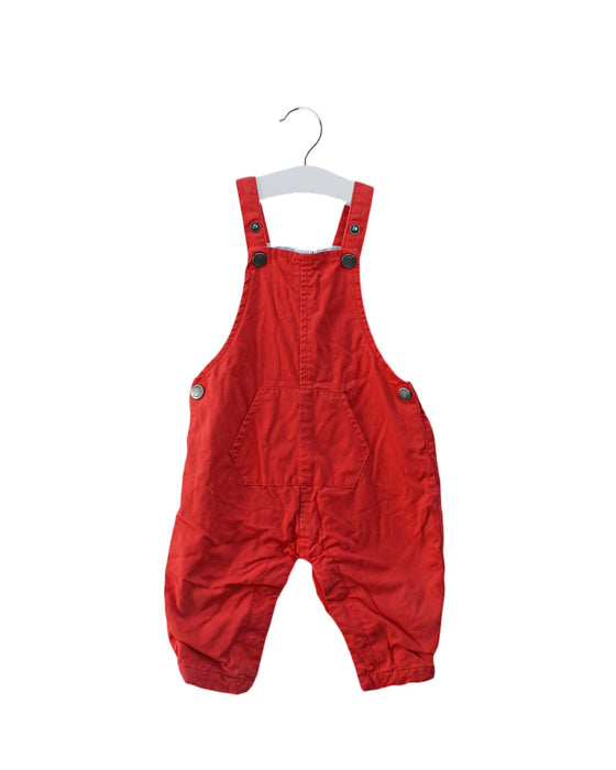 A Red Long Overalls from Seed in size 3-6M for boy. (Front View)