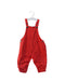 A Red Long Overalls from Seed in size 3-6M for boy. (Front View)