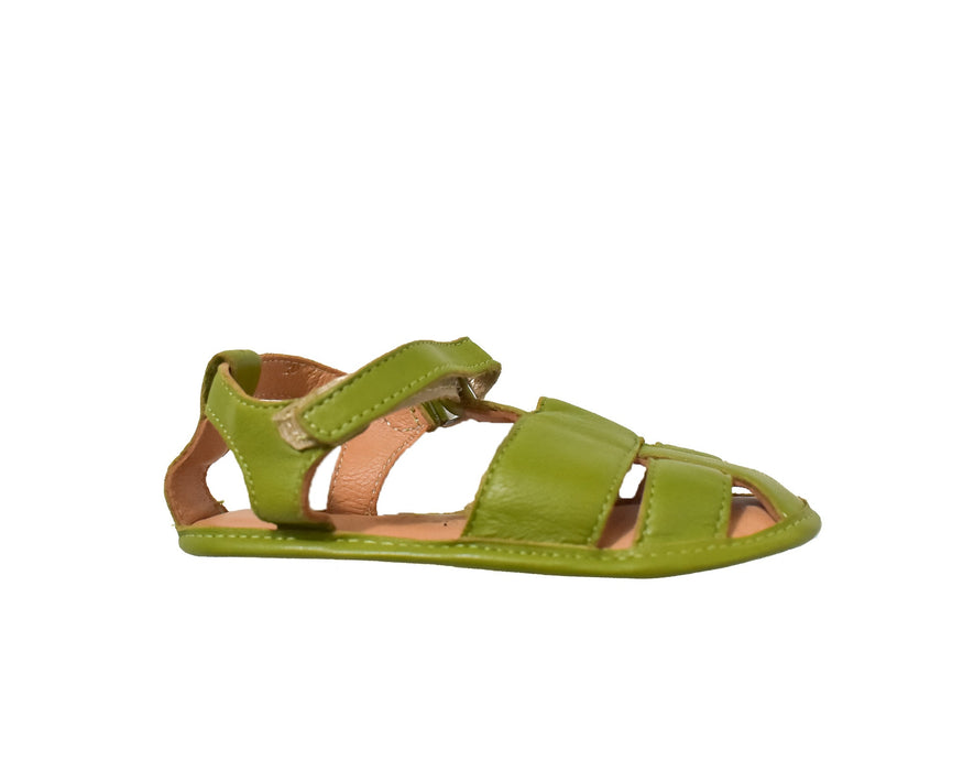 A Green Sandals from Easy Peasy in size 12-18M for boy. (Front View)