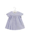 A Blue Short Sleeve Dresses from Petit Bateau in size 6-12M for girl. (Front View)