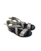 A Silver Sandals from Christian Dior in size 9Y for girl. (Back View)