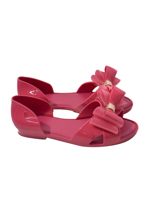 A Pink Flats from Melissa in size 9Y for girl. (Back View)