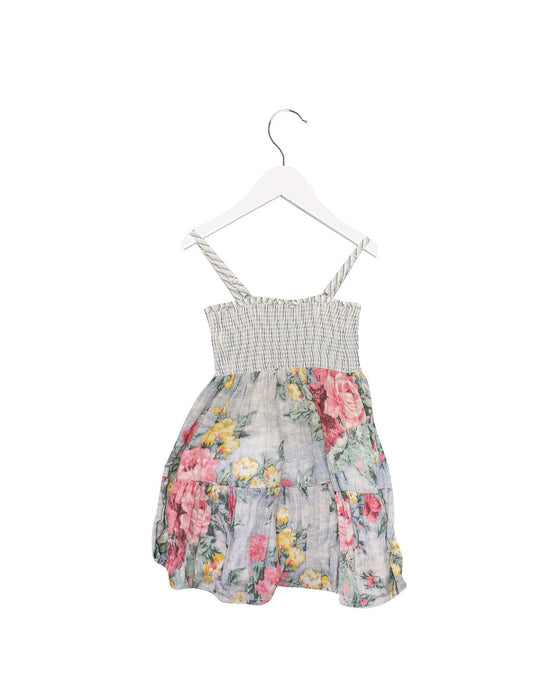 A Blue Sleeveless Dresses from Ralph Lauren in size 2T for girl. (Back View)