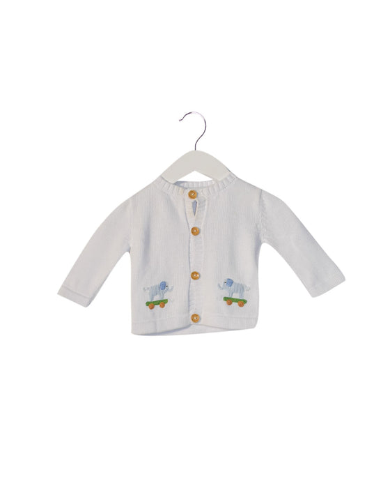 A Blue Cardigans from Little English in size 3-6M for neutral. (Front View)