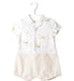 A Beige Rompers from Le Petit Society in size 0-3M for girl. (Front View)