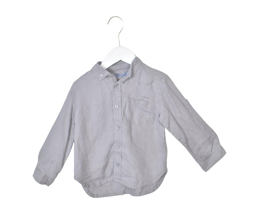 A Grey Long Sleeve Shirts from Chateau de Sable in size 4T for boy. (Front View)
