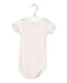 A Pink Short Sleeve Bodysuits from Petit Bateau in size 3-6M for girl. (Front View)