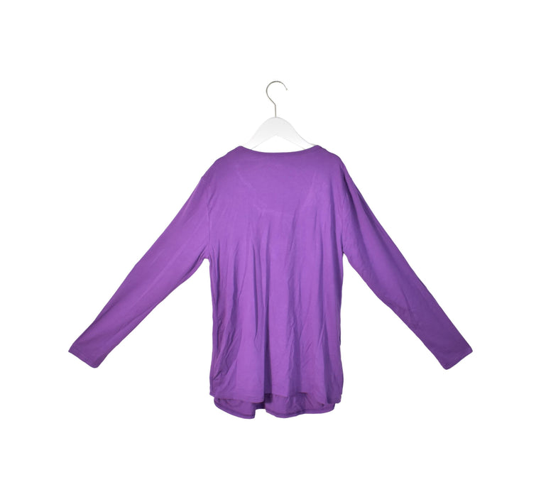 A Purple Long Sleeve Tops from Spring in size L for maternity. (Back View)