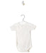 A White Short Sleeve Bodysuits from Petit Bateau in size 3-6M for neutral. (Front View)
