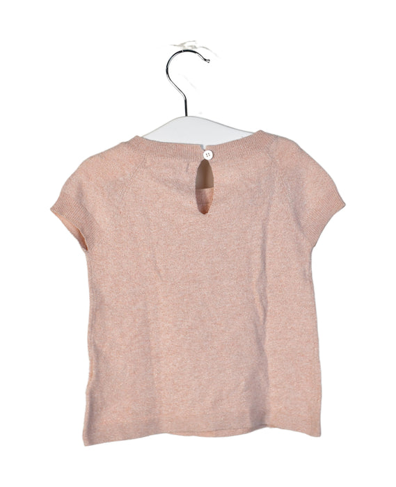 A Pink Short Sleeve Tops from Excuse My French in size 6-12M for girl. (Back View)