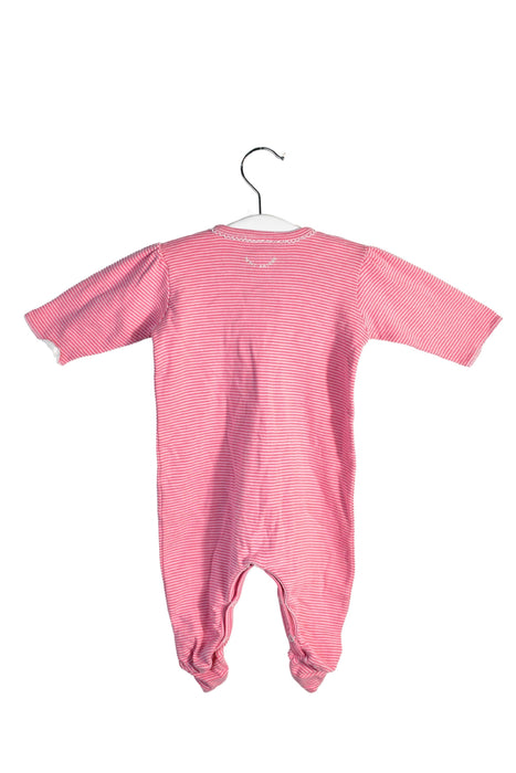 A Pink Long Sleeve Jumpsuits from Petit Bateau in size 3-6M for girl. (Back View)