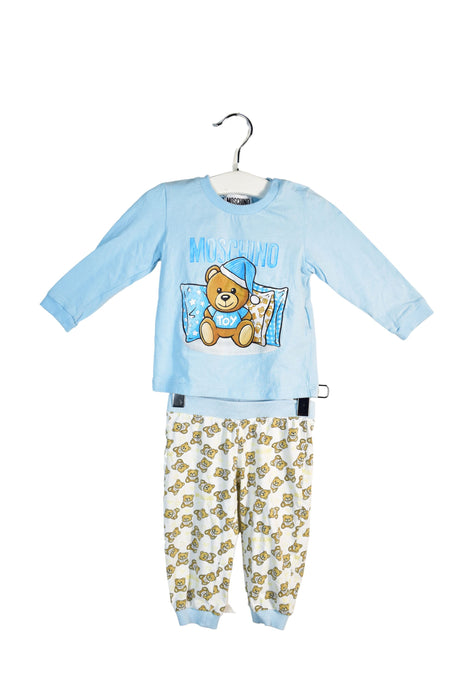 A Blue Leggings Sets from Moschino in size 6-12M for boy. (Front View)