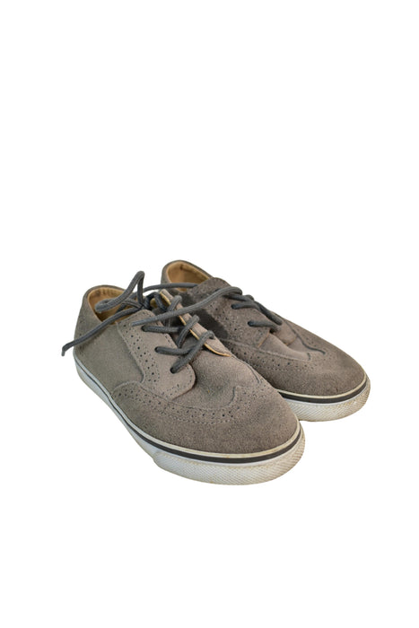 A Brown Sneakers from Janie & Jack in size 4T for boy. (Back View)