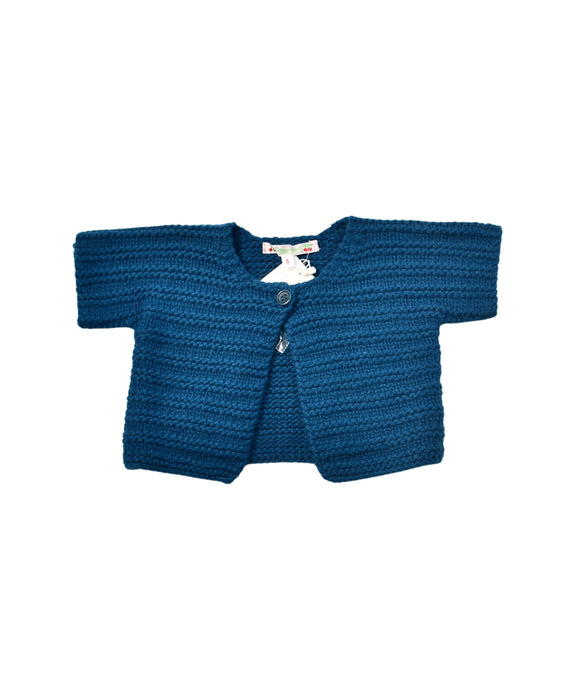 A Green Cardigans from Bonpoint in size 3-6M for girl. (Front View)