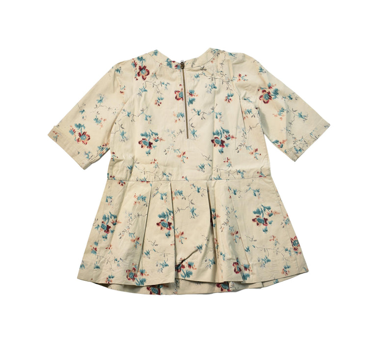 A Beige Long Sleeve Dresses from Bonpoint in size 3T for girl. (Back View)
