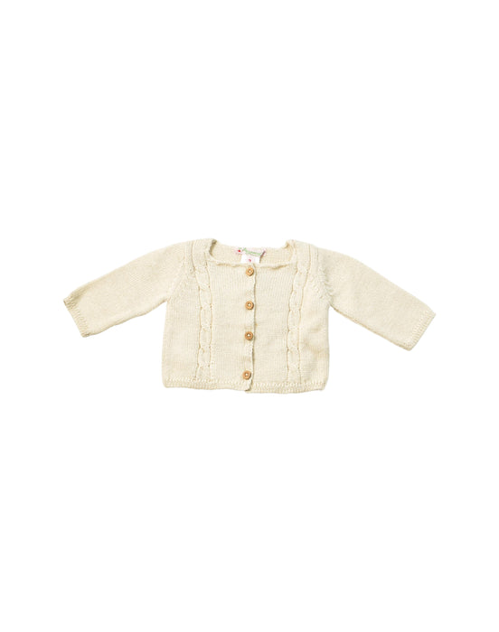A Beige Cardigans from Bonpoint in size 0-3M for girl. (Front View)
