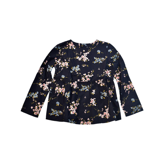 A Black Long Sleeve Tops from Bonpoint in size 6T for girl. (Front View)