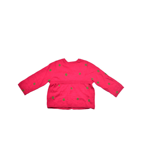 A Red Cardigans from Bonpoint in size 6-12M for girl. (Back View)