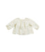 A Ivory Long Sleeve Tops from Bonpoint in size 0-3M for girl. (Front View)