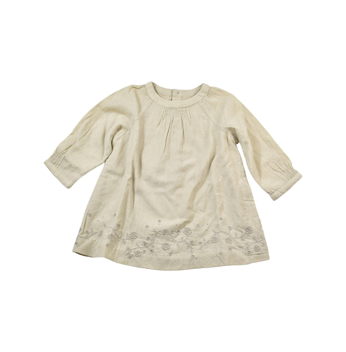 A Taupe Long Sleeve Dresses from Bonpoint in size 12-18M for girl. (Front View)