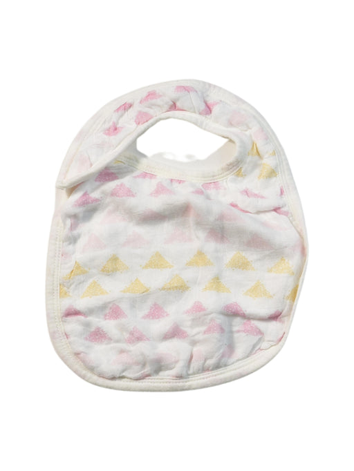 A White Bibs from Aden & Anais in size O/S for neutral. (Front View)