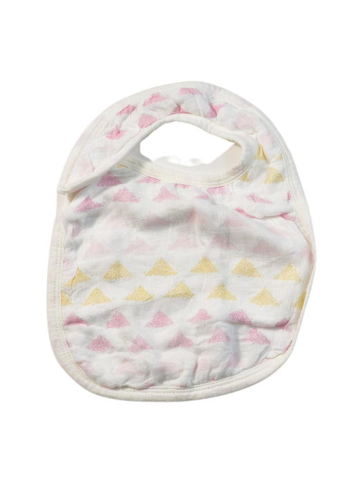 A White Bibs from Aden & Anais in size O/S for neutral. (Front View)