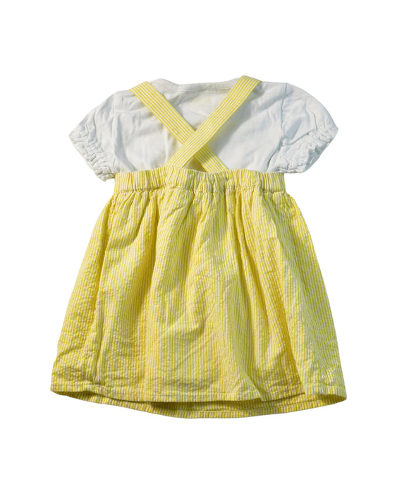A White Overall Sets from Boden in size 3-6M for girl. (Back View)