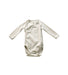 A Beige Long Sleeve Bodysuits from Petit Bateau in size 3-6M for neutral. (Front View)
