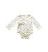 A White Long Sleeve Bodysuits from Pehr in size 3-6M for neutral. (Front View)