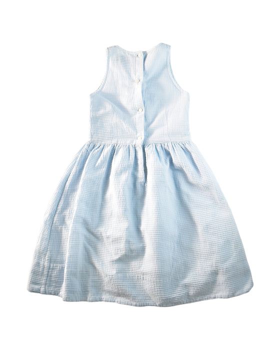 A Blue Sleeveless Dresses from Ralph Lauren in size 6T for girl. (Back View)