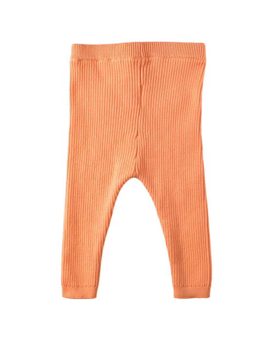 A Orange Leggings from Seed in size 3-6M for girl. (Back View)