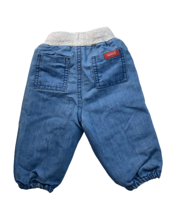 A Blue Casual Pants from Seed in size 0-3M for boy. (Back View)