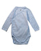 A Blue Long Sleeve Bodysuits from Petit Bateau in size 3-6M for neutral. (Front View)