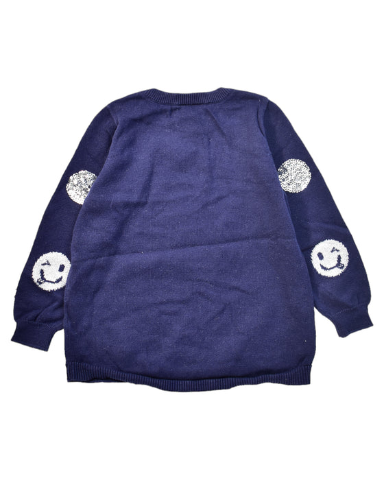 A Navy Long Sleeve Tops from Seed in size 2T for girl. (Back View)