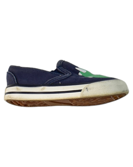 A Blue Slip Ons from Seed in size 18-24M for boy. (Front View)