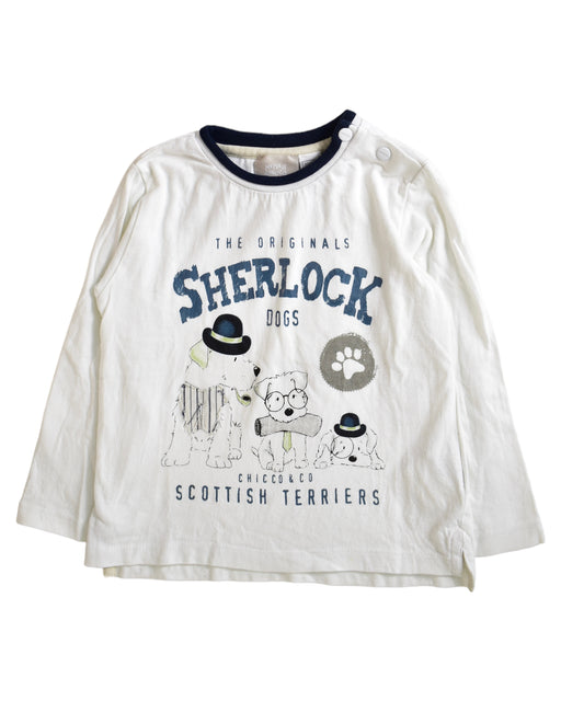 A White Long Sleeve Tops from Chicco in size 12-18M for boy. (Front View)