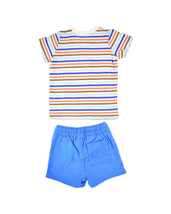 A Blue Shorts Sets from Seed in size 0-3M for boy. (Back View)