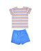 A Blue Shorts Sets from Seed in size 0-3M for boy. (Back View)