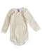 A White Long Sleeve Bodysuits from Petit Bateau in size 6-12M for girl. (Front View)