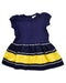 A Navy Short Sleeve Dresses from Ralph Lauren in size 0-3M for girl. (Front View)