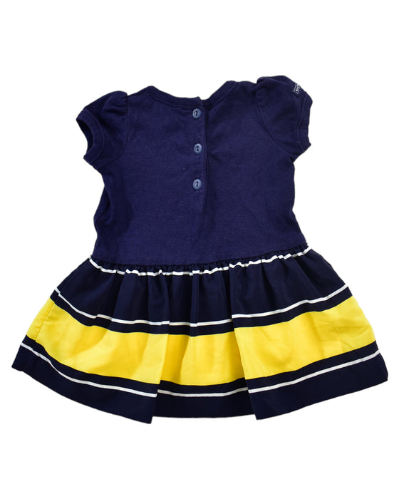 A Navy Short Sleeve Dresses from Ralph Lauren in size 0-3M for girl. (Back View)