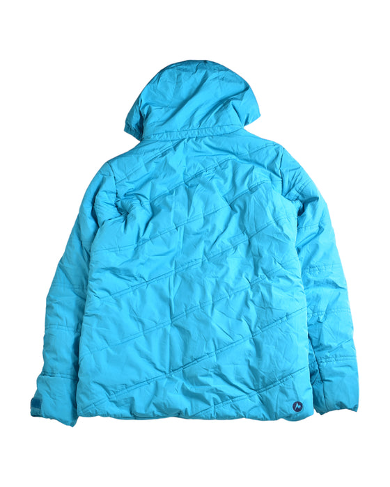 A Blue Puffer/Quilted Jackets from Marmot in size L for neutral. (Back View)