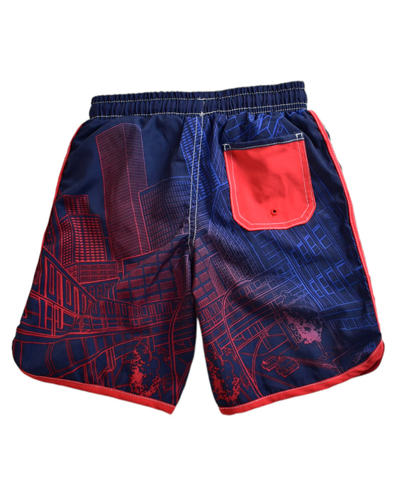 A Red Shorts from Marvel in size 6T for boy. (Back View)