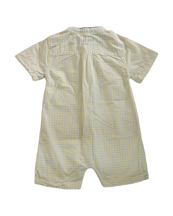 A Blue Short Sleeve Rompers from Chateau de Sable in size 3-6M for neutral. (Back View)