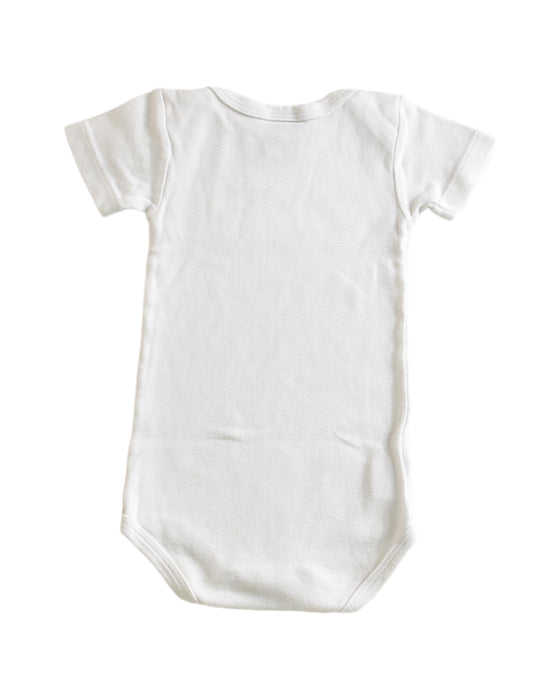 A White Short Sleeve Bodysuits from Petit Bateau in size 0-3M for neutral. (Back View)